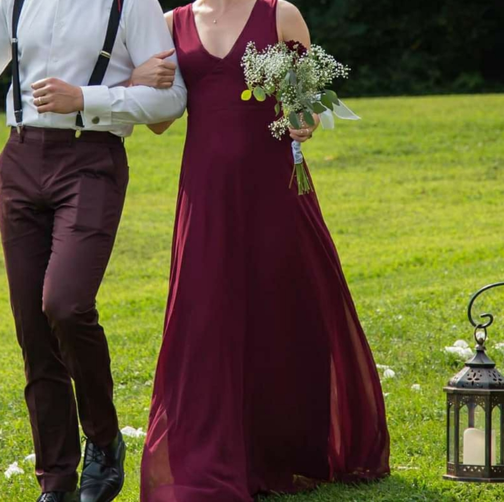 Wine red BHLDN formal dress size S